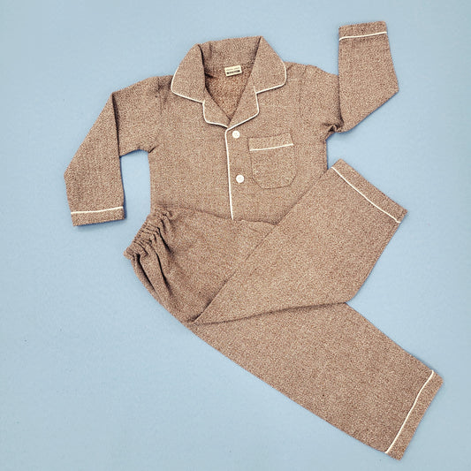 Brown Sugar Kids Flannel Winter Unisex Nightsuit Set