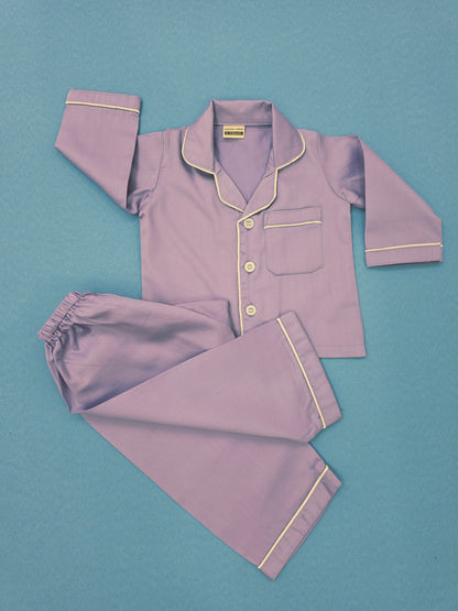 Pure Cotton Classic Lavender Unisex Nightsuit Set