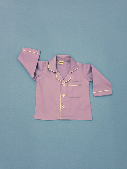 Pure Cotton Classic Lavender Unisex Nightsuit Set