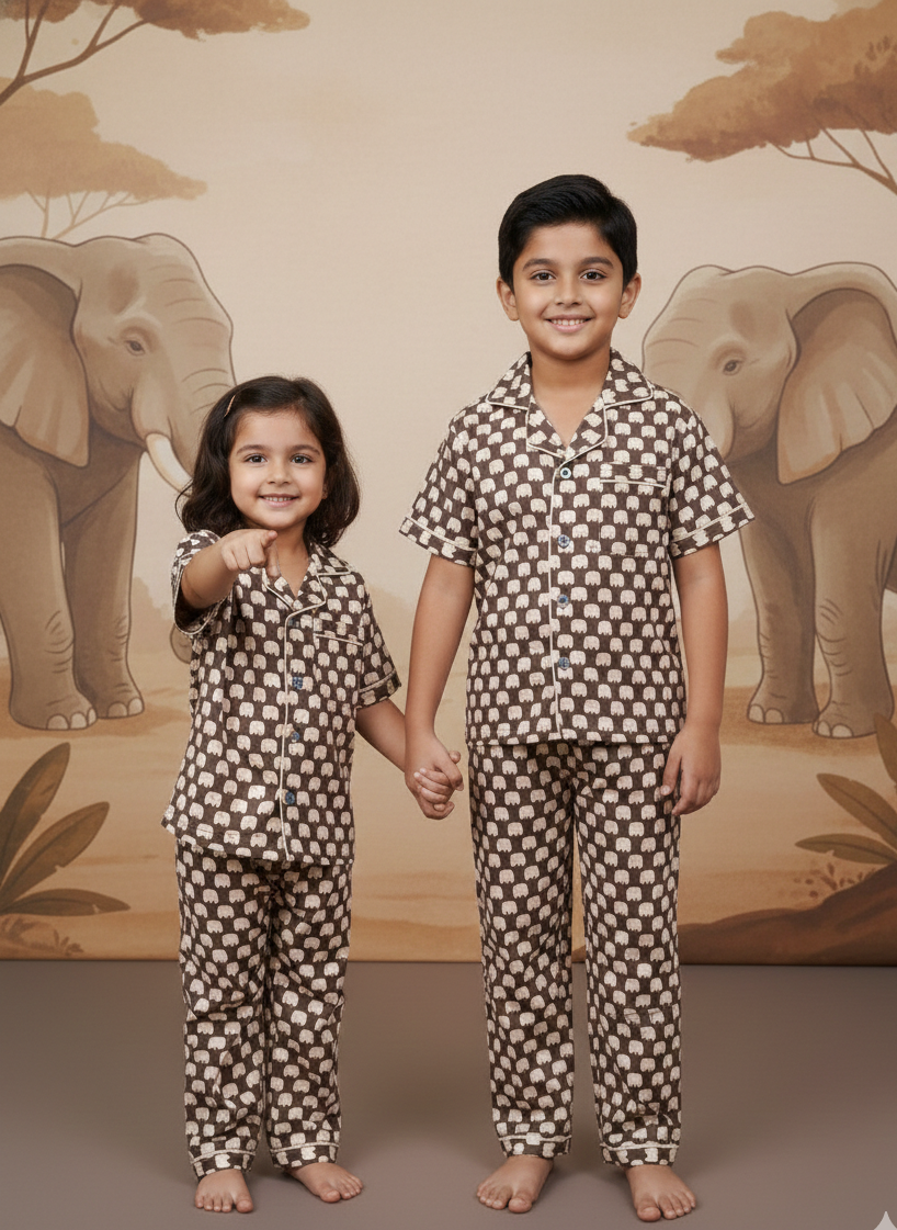 Jumbo Nights Unisex Cotton Night Suit Set