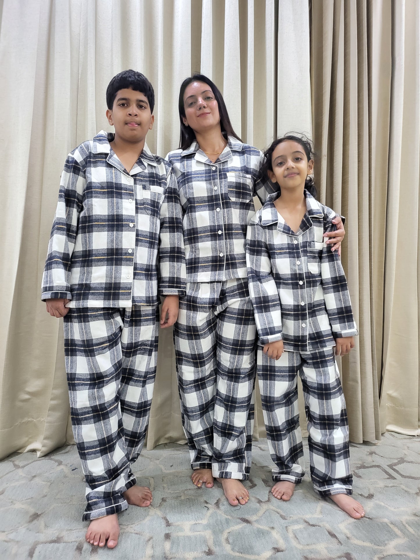 Blue Skies and Sunshine Flannel Winter Twinning Nightsuit