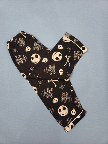 Pure Cotton Black & White Halloween Print Unisex Nightsuit Set