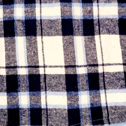 Blue Checkered Kids Flannel Winter Unisex Nightsuit Set