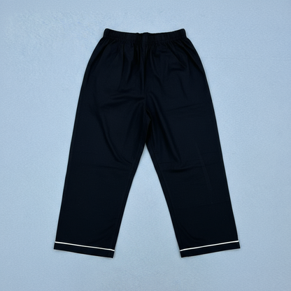 Pure Cotton Solid Black Unisex Nightsuit Set