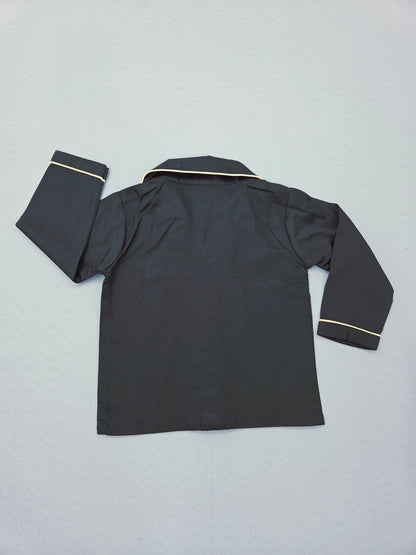 Pure Cotton Classic Navy Blue Unisex Nightsuit Set