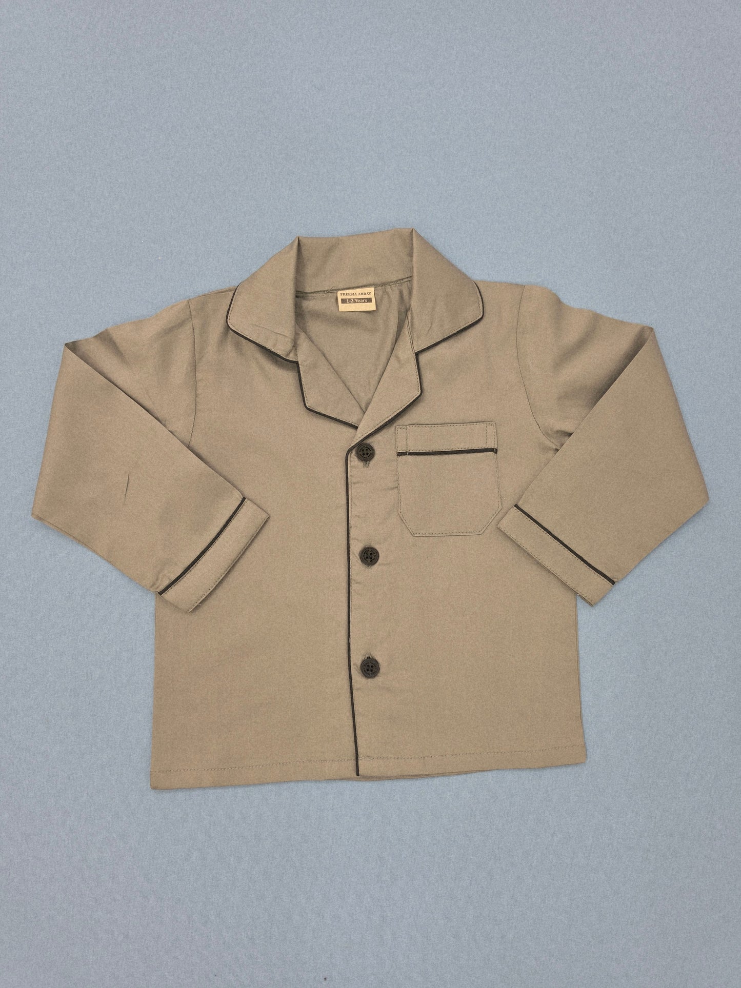 Pure Cotton Classic Grey Unisex Nightsuit Set