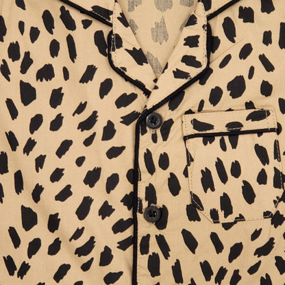 Send Soft Cotton Leopard print Shirt & Pyjama set for teens to India