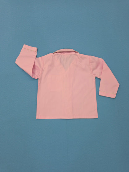 Pure Cotton Classic Baby Pink Unisex Nightsuit Set