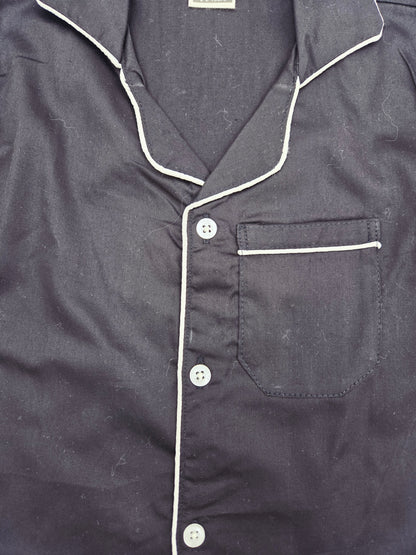 Pure Cotton Solid Black Unisex Nightsuit Set