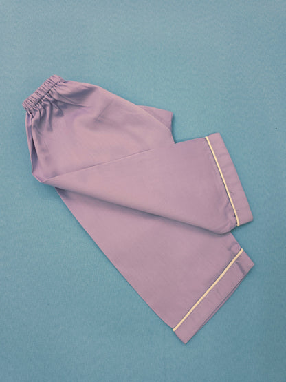 Pure Cotton Classic Lavender Unisex Nightsuit Set