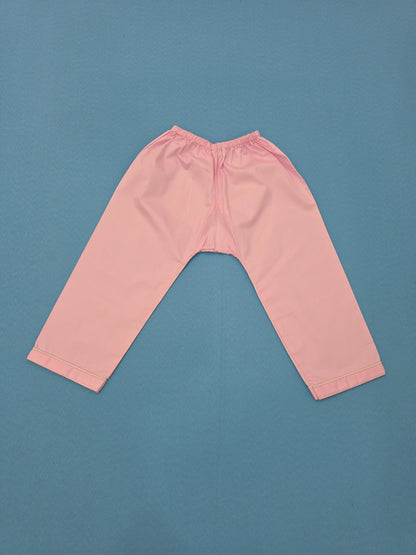 Pure Cotton Classic Baby Pink Unisex Nightsuit Set