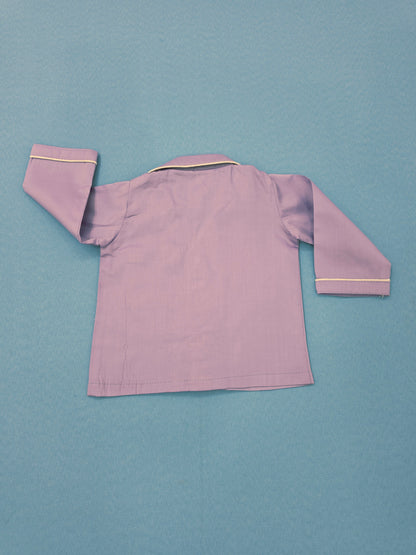 Pure Cotton Classic Lavender Unisex Nightsuit Set