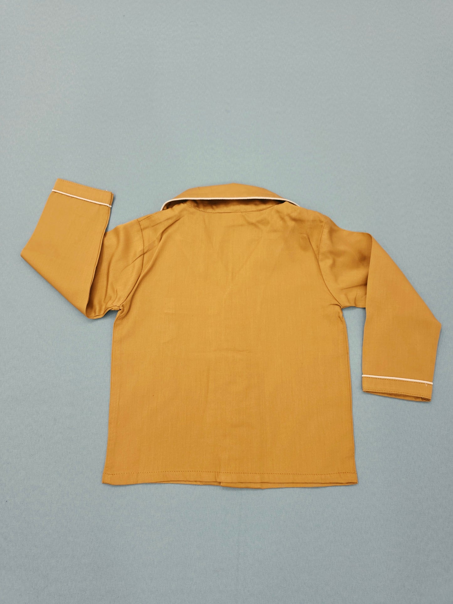 Pure Cotton Classic Mustard Yellow Unisex Nightsuit Set