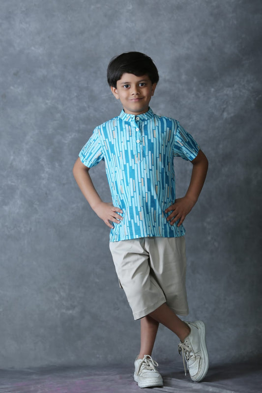 Sky Blue Kurta shirt for Boys