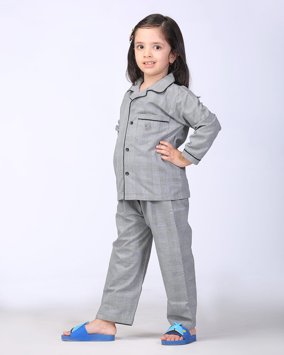 buy and order online Black Check Printed Night Suit Set kids