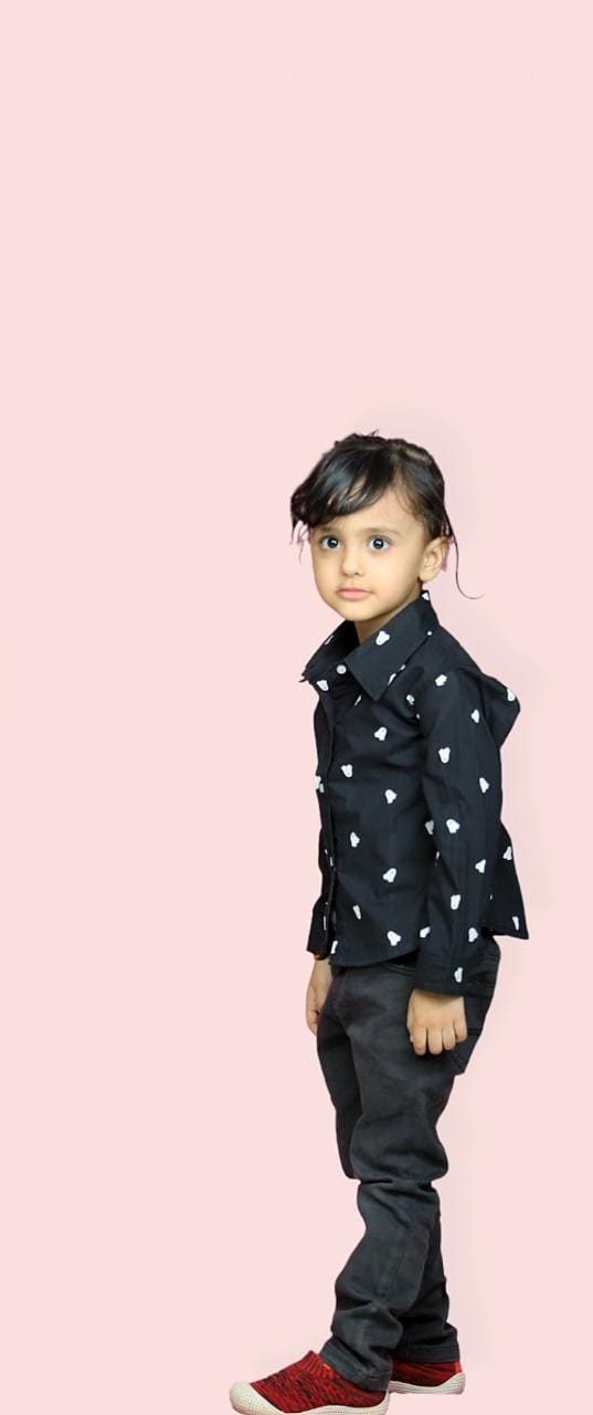 Black Halloween print Shirt for Girls