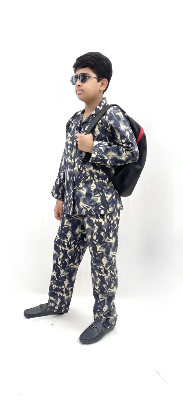 shop order online  Unisex Camouflage Printed Night Suit Set kids