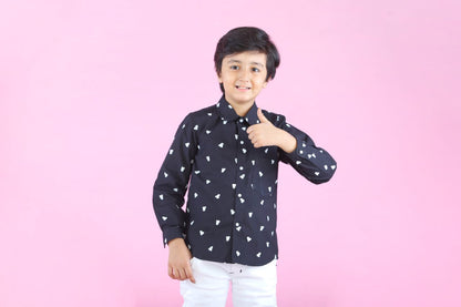 Black Halloween print Shirt for Boys