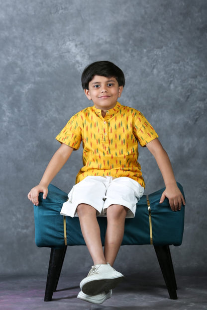 Freesia Trendy Yellow Kurta shirt for Boys